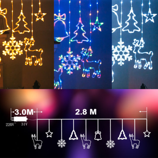 Rideau étoilé suspendu Lumière chaude / Lumière décorative de Noël / 200 ampoules LED 2,8 M