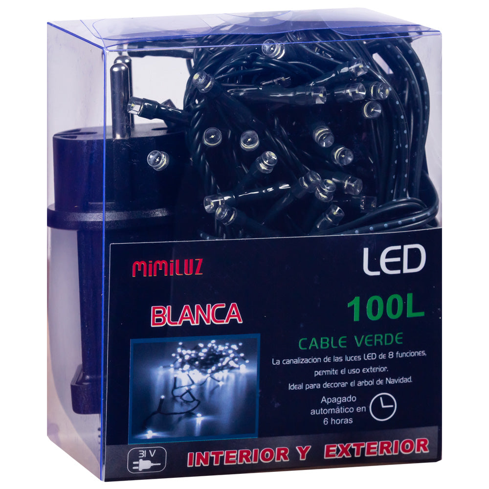 Lumière décorative de Noël LED blanche 5M 100L / Idéale pour décorer le sapin de Noël