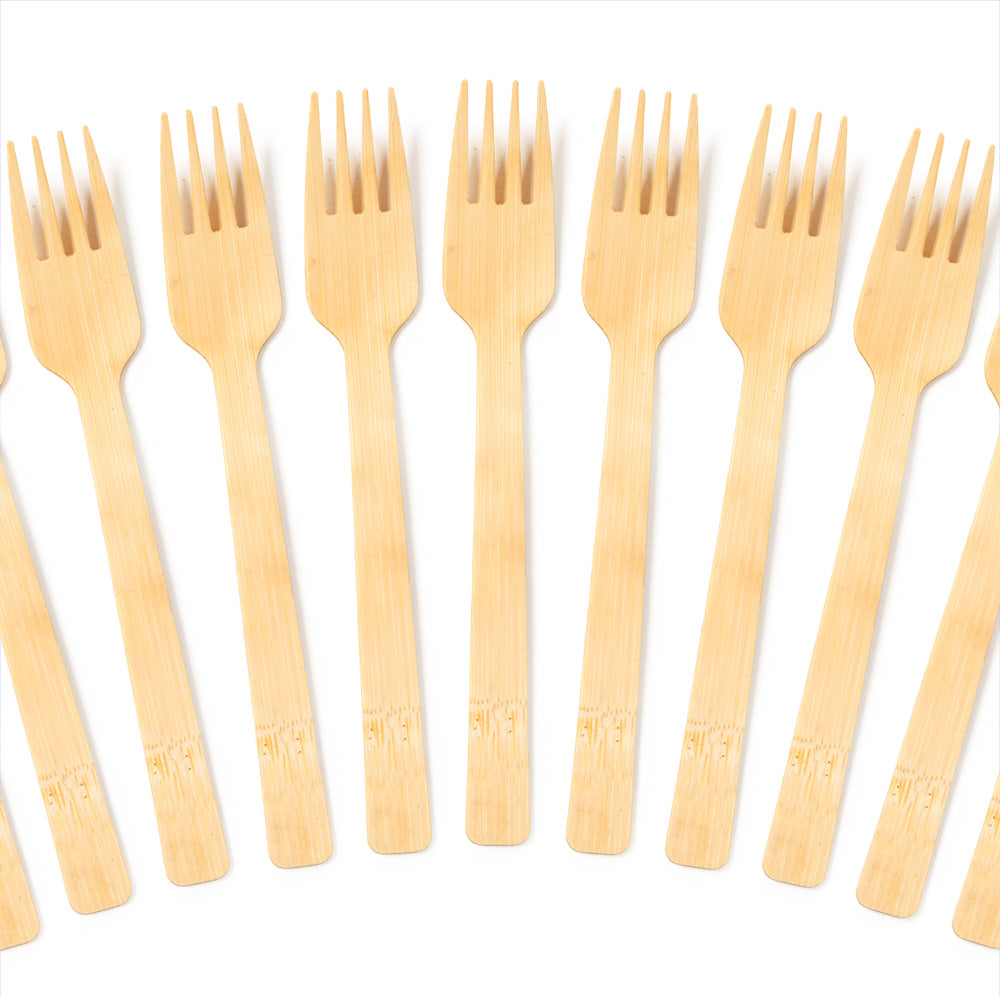 Forks 16.5 cm Natural Bamboo (50 units)