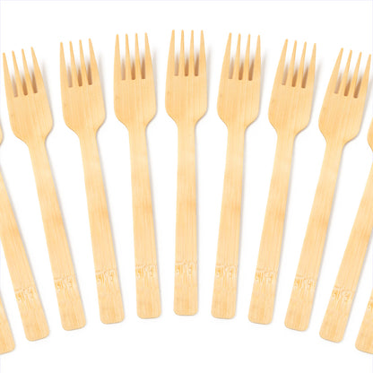 Forks 16.5 cm Natural Bamboo (50 units)