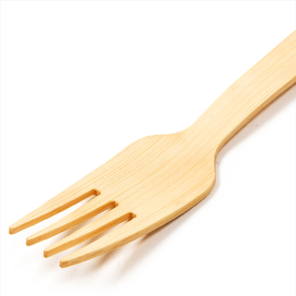 Forks 16.5 cm Natural Bamboo (50 units)