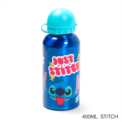 Disney Botella de agua 400 ml de aluminio con boquilla retráctil/ Escuela/Guardería/Varios patrones disponibles - LIMÓN ARTES