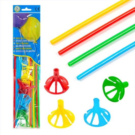 Balloon holder/Bag of 12 pieces assorted colors