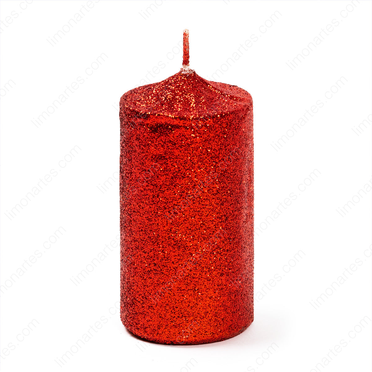 Red/silver/gold glitter taco candle/ 12.5x6cm 284g