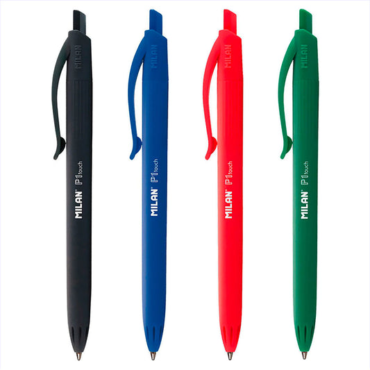 Pack de 4 couleurs Stylo à bille Milan P1 Touch 1,0 mm