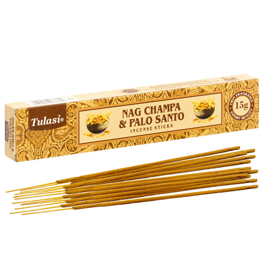Natural Incense Nag Champa &amp; Palo Santo Handmade in India Tulasi Exclusive Masala