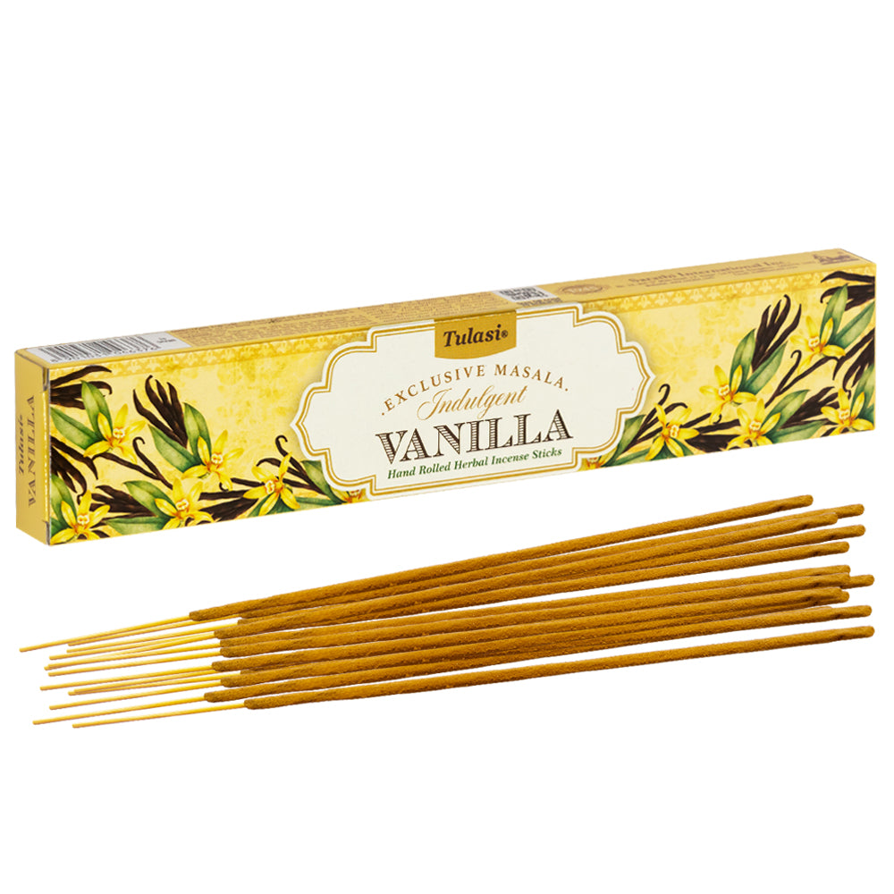 Indulgent Vanilla Natural Incense Handmade in India Tulasi Exclusive Masala
