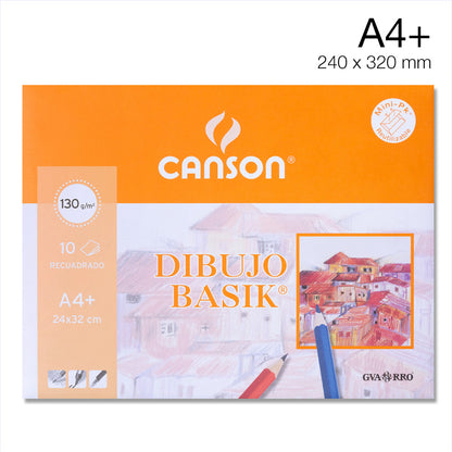 Canson Basik Drawing Paper/A4+(24x32 cm)/ 10 sheets of 130 gr