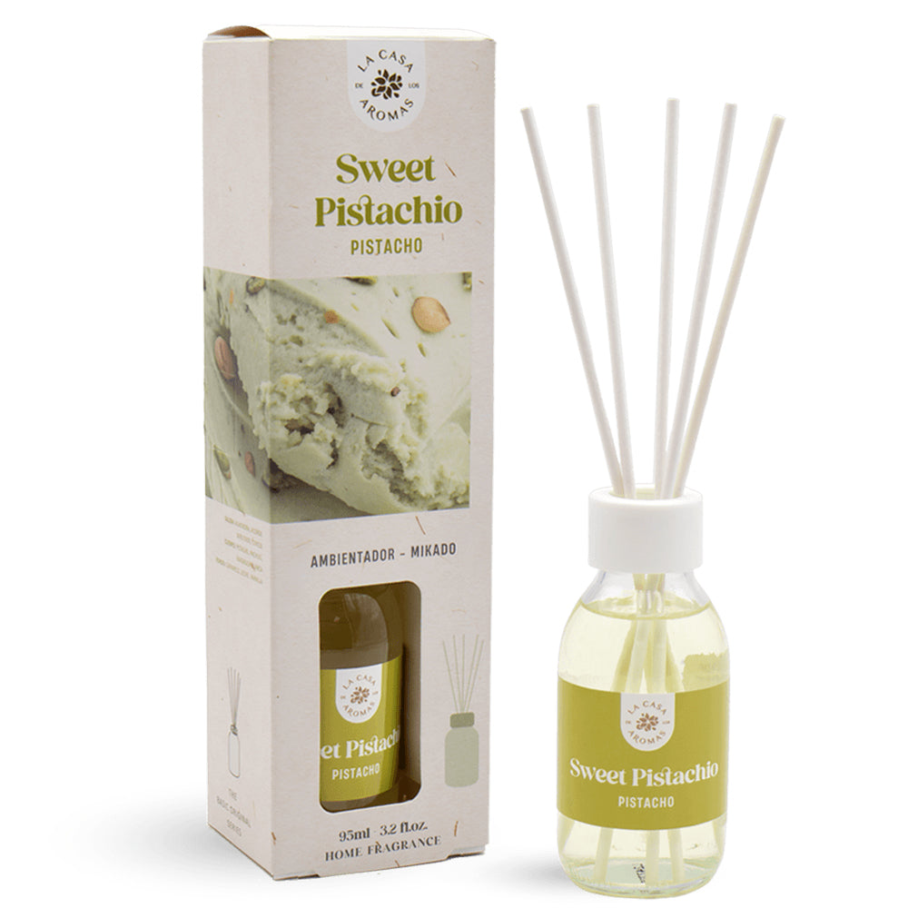 Difusor de varillas ambientador Mikado Sweet Pistachio aroma pistacho dulce 95ml para el hogar