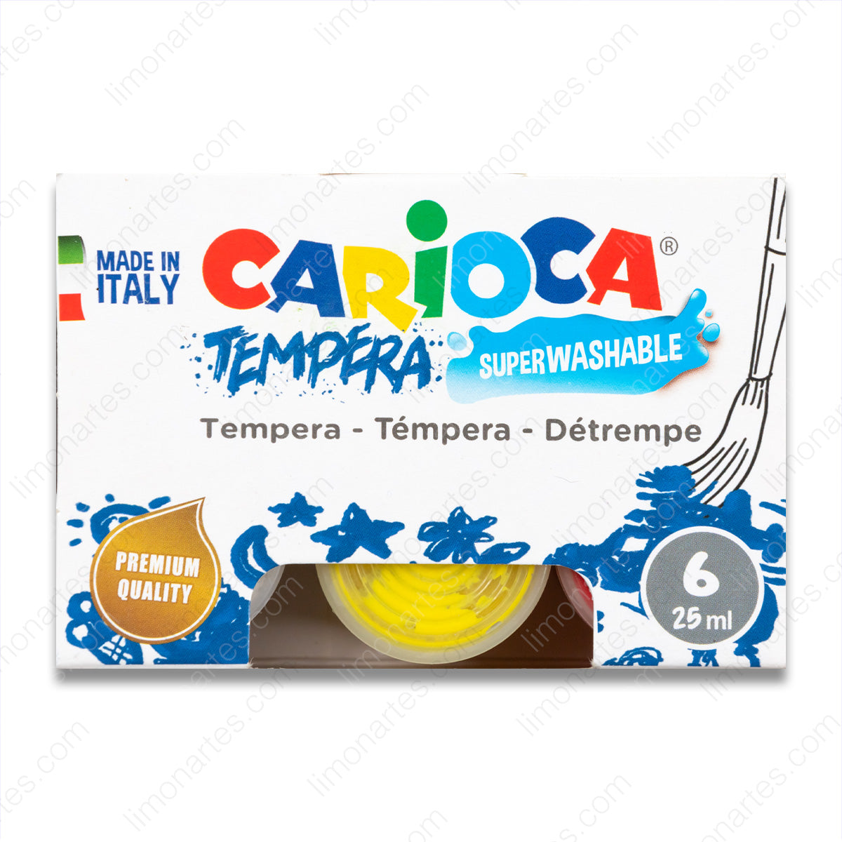 Carioca Tempera 25 ml x 6 colores/ Super washable - LIMÓN ARTES