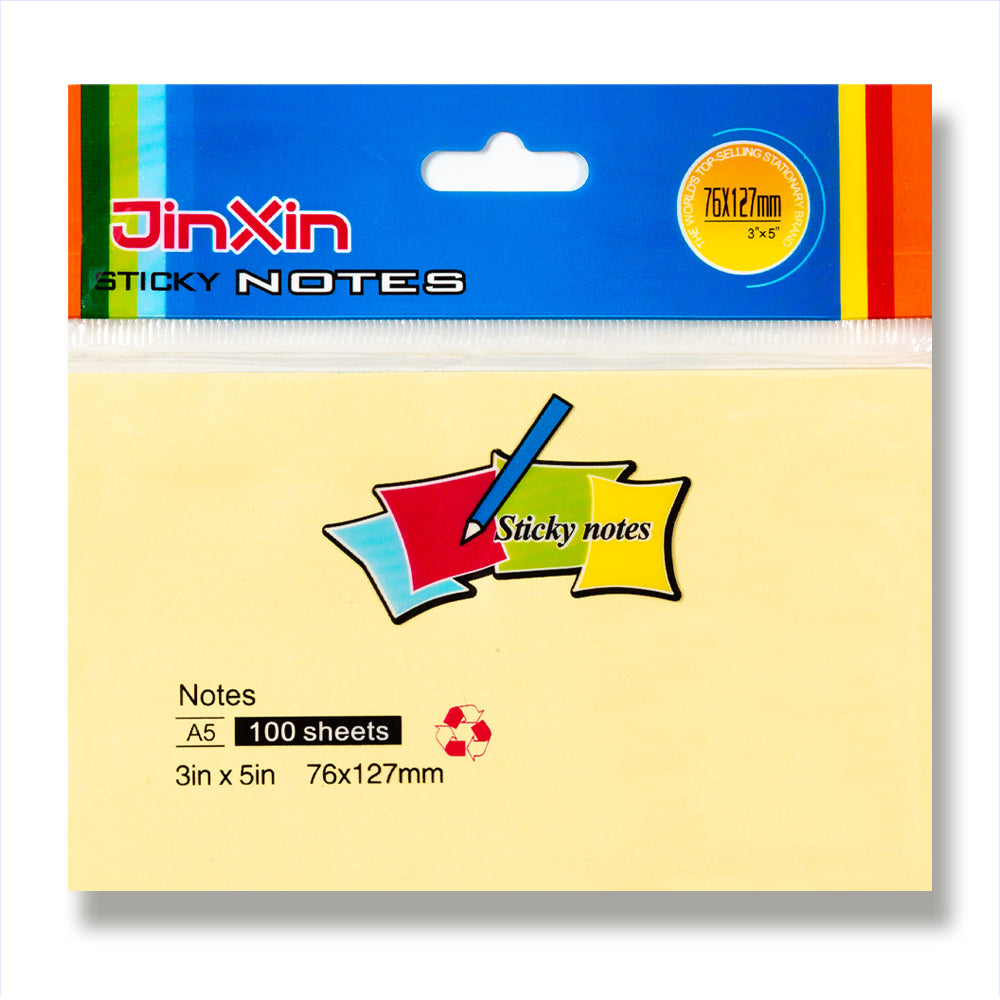 Post-it/ Sticky Notes/ Jaune clair/ 100 feuilles/ 76x76mm/ 76x127mm