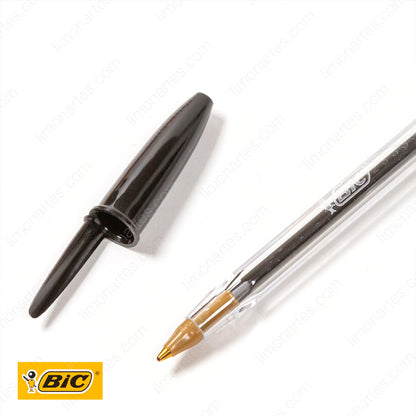 BIC Cristal Bolígrafos, Original/Combinación rojo azul negro,15 uds./ 1.0 mm/ Óptimo para material escolar,Material Oficina y Papelaria