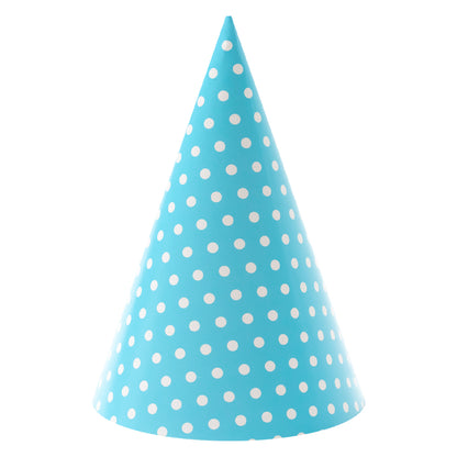 Party hat with elastic band 20cm 6pcs