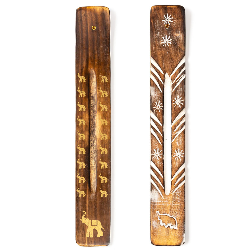 Tribal incense holder 25.4x3.5cm 2 assorted