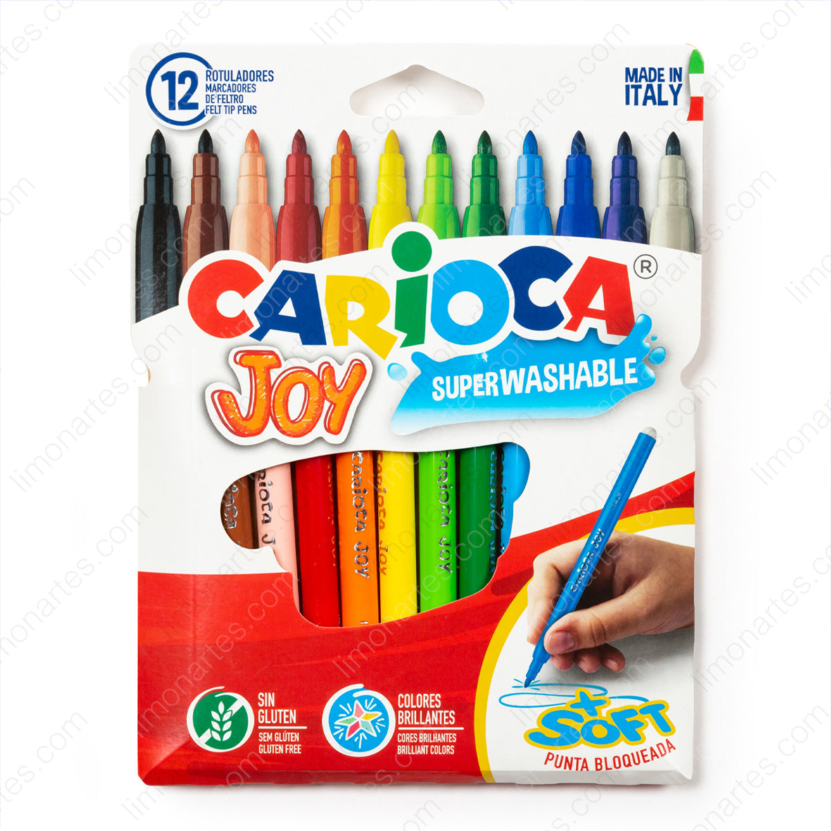 Carioca Joy/ Rotulador Super washable/ Pack de 12 rotuladores - LIMÓN ARTES