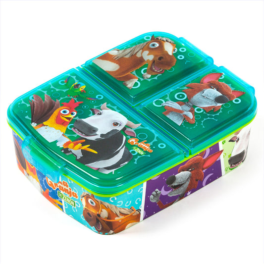 Stor La Granja de Zenón Multiple Sandwich Box / 300 ml with 3 Compartments / BPA Free / Children's Lunch Box / School / Nursery