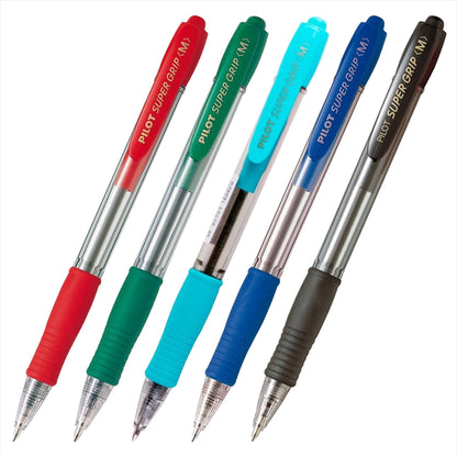 PILOT - Super Grip M Ballpoint Pen 1.0 mm Tip/ Various colors available