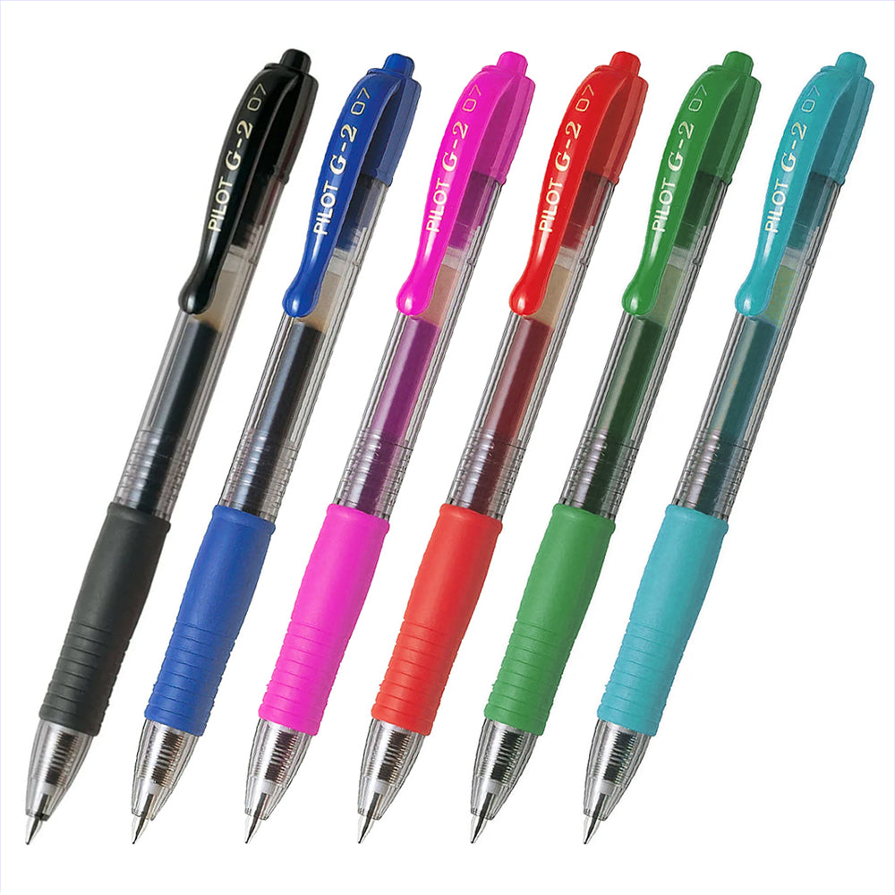 Pilot G2 Fine Nib 0.7mm Retractable Gel Ink Rollerball Pen/ 6 Colors Available