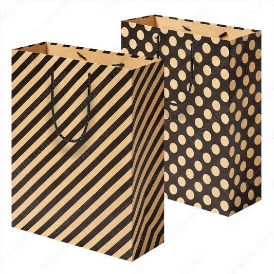 2 Pcs Gift Bag/ Kraft Paper Bag /32x26x10cm/ For gifts, birthdays, parties