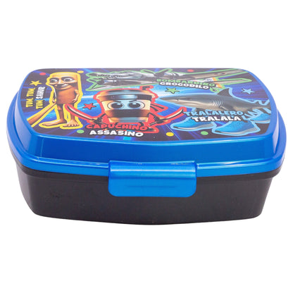 Stor Rectangular Sandwich Maker Italian Brainrot / BPA Free / Lunch Box for Kids / School / Daycare