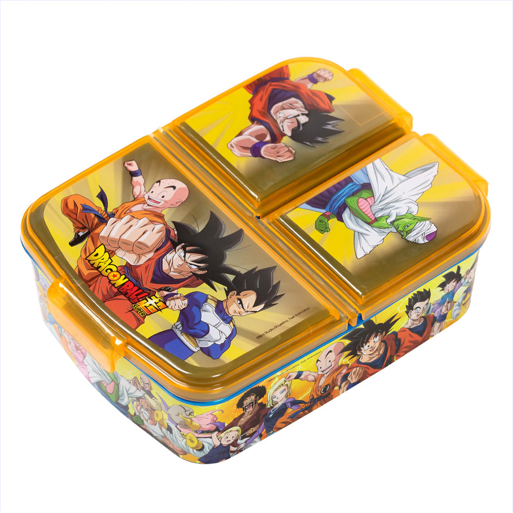 Boîte à sandwich multiple Stor Dragon Ball/ 300 ml avec 3 compartiments/ Sans BPA/ Boîte à lunch pour enfants/École/Crèche