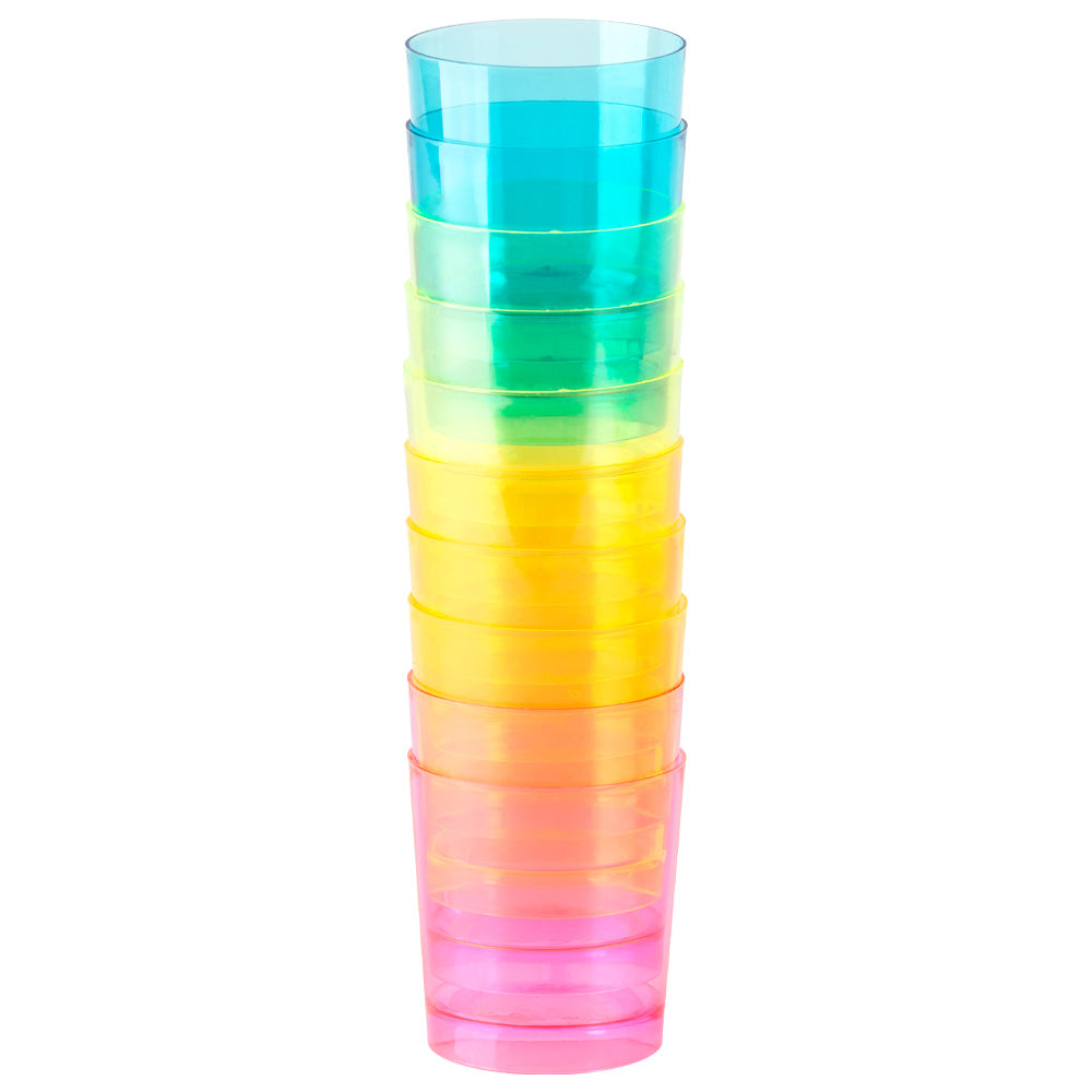 Vasos Chupito 100% Reutilizables Colores 33cc Pack de 10