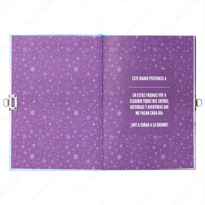 Notebook with lock/ Secret diary/A5 (148 x 210mm)/Diary of dreams and adventures/ Two patterns available/ MP