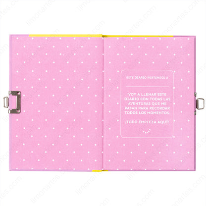 Carnet avec cadenas/Journal secret/A6 (105 x 148mm)/ 3 motifs disponibles/ MP