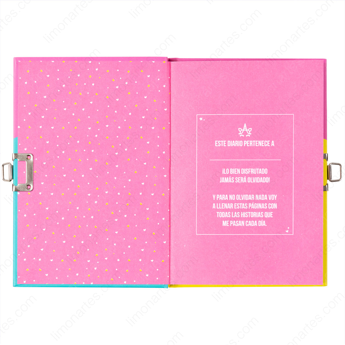 Carnet avec cadenas/Journal secret/A6 (105 x 148mm)/ 3 motifs disponibles/ MP