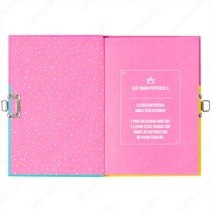 Notebook with lock/Secret diary/A6 (105 x 148mm)/ 3 patterns available/ MP