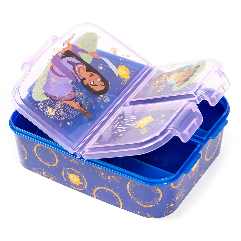 Stor Multiple Wish Multiple Sandwich Box/ 300 ml with 3 Compartments/ BPA Free/ Children's Lunch Box/School/Nursery