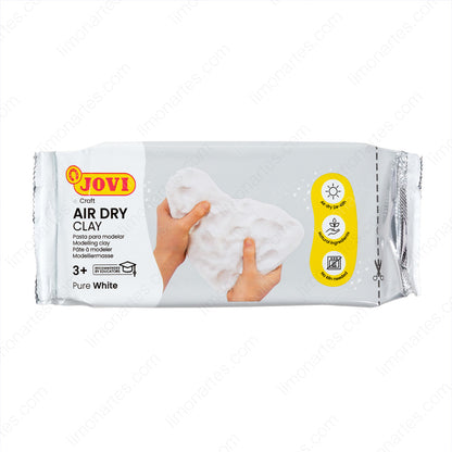 Jovi Air Dry Clay/Pasta para modelar endurecible al aire 250 g/Terracota y blanco