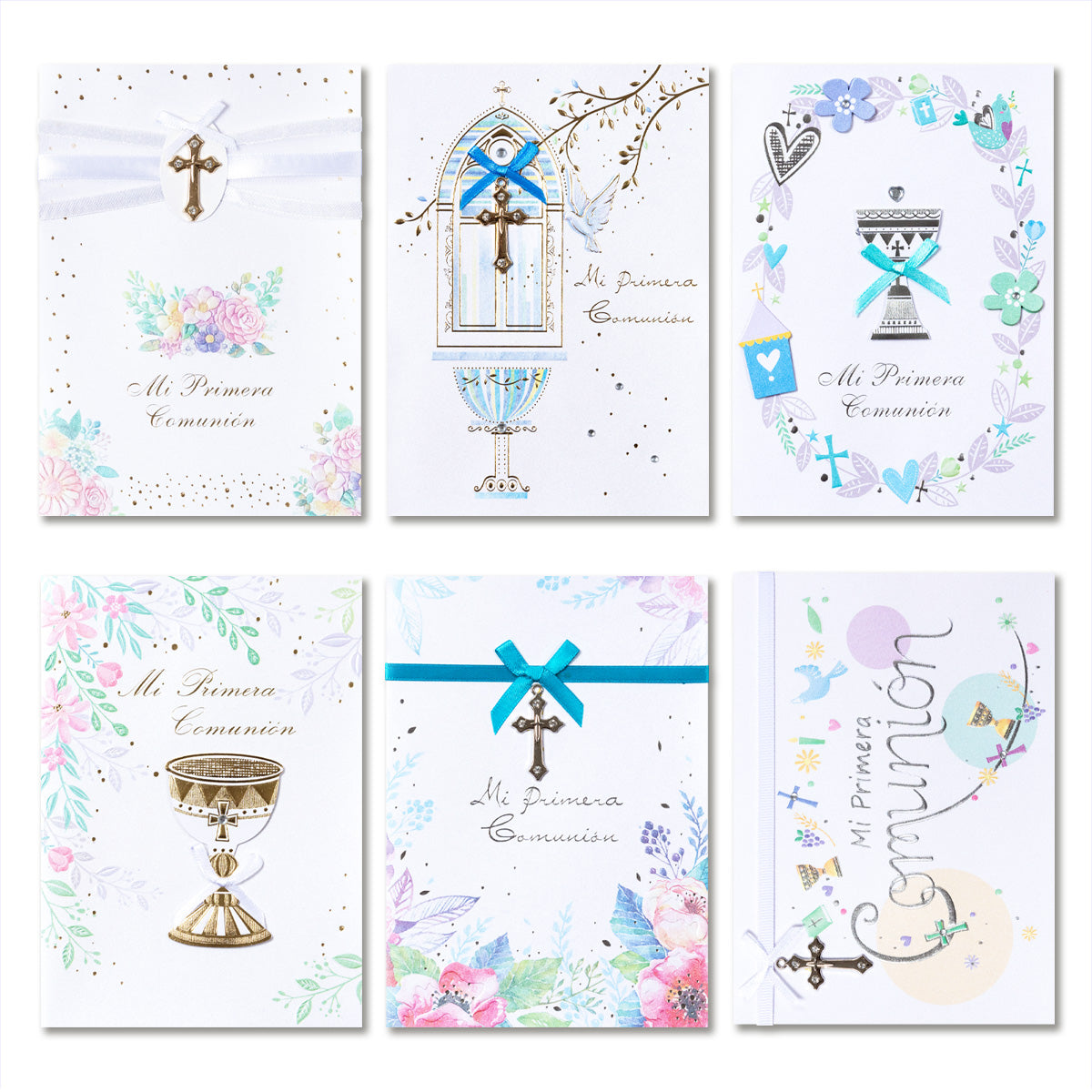 Set 6 pieces/Greeting card/Communion/13 x 18cm/Includes envelope