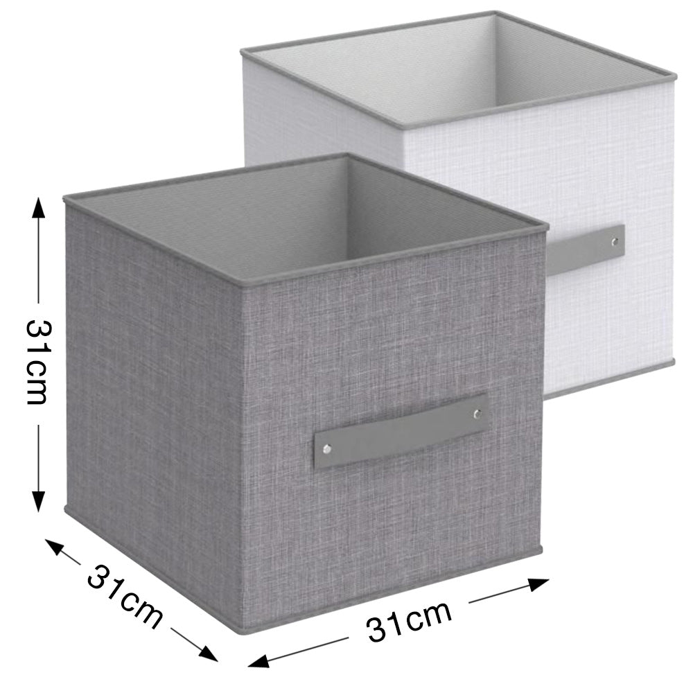 Multipurpose Foldable Storage Box Without Lid Silver Grey / For Clothes, Closets, Shelves, Toys