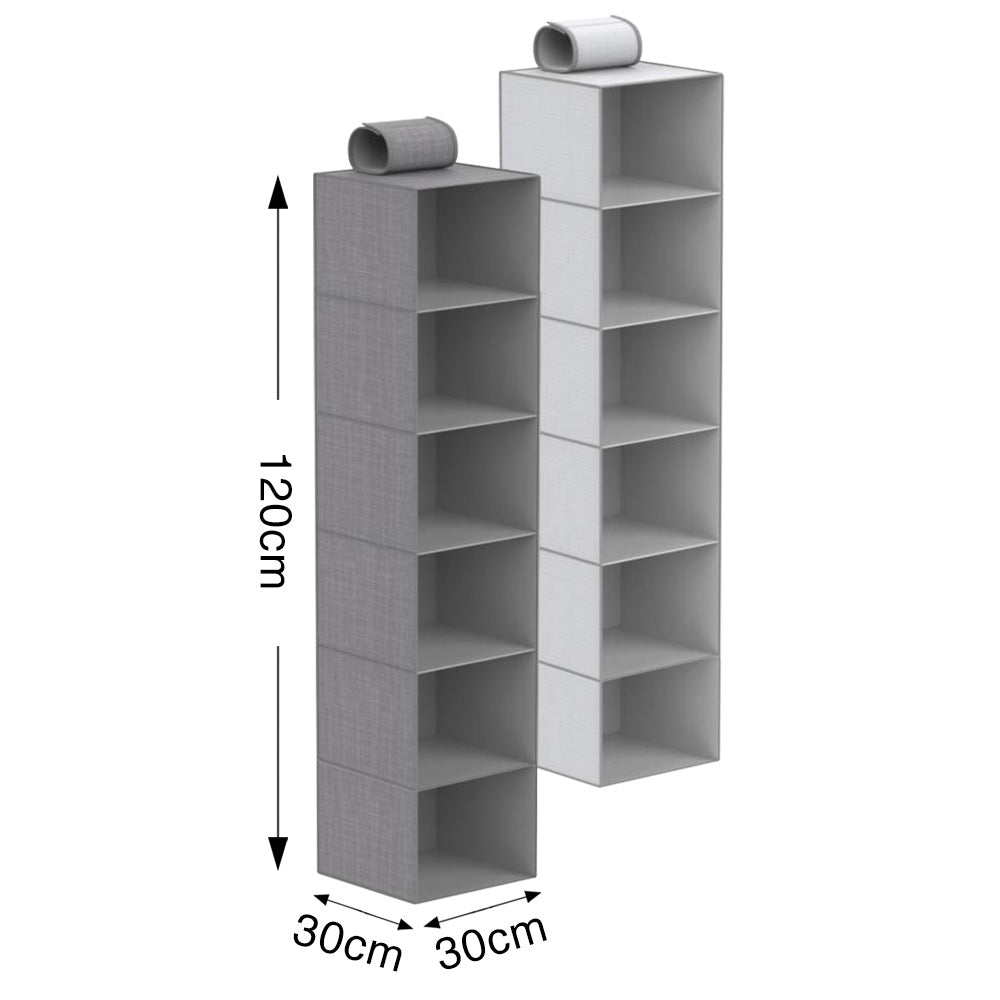 Armoire suspendue de rangement polyvalente 6 étages