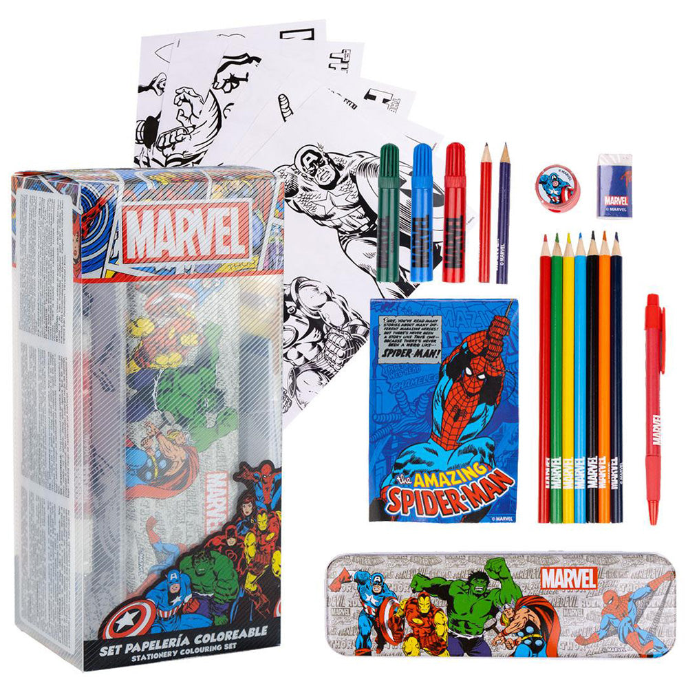 Ensemble de papeterie de coloriage Marvel pour enfants