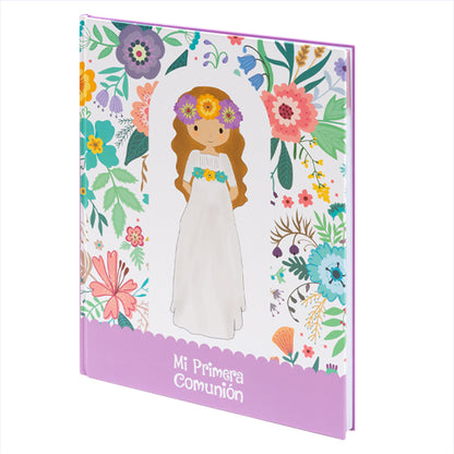 First communion girl's briefcase + reminder book set