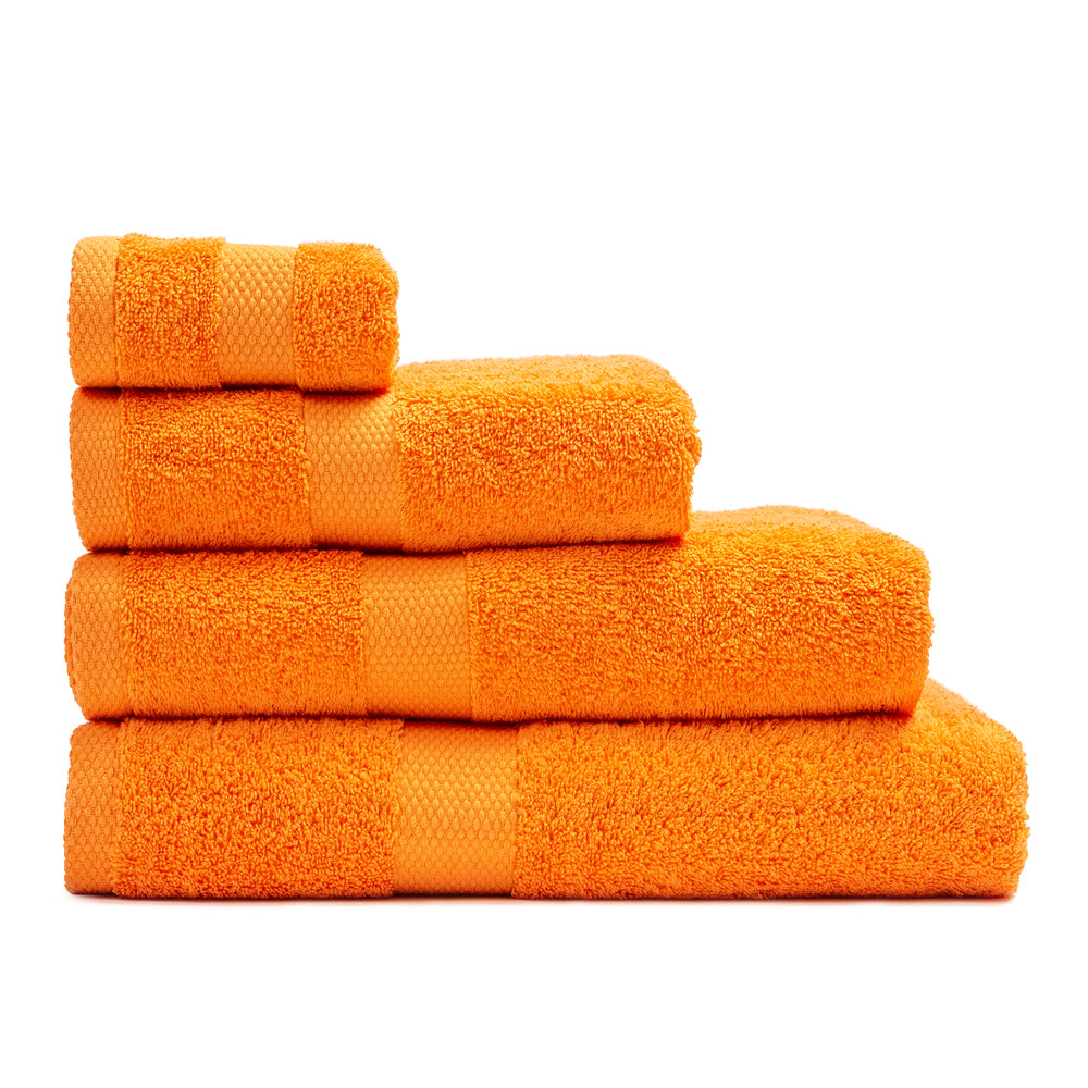 Orange towel with hanger 100% cotton 500 gr/m2