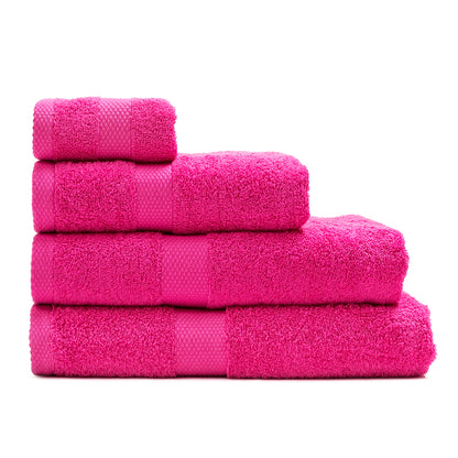 Pink towel with hanger 100% cotton 500 gr/m2