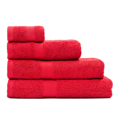 Red towel with hanger 100% cotton 500 gr/m2