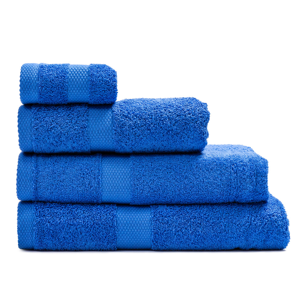 Blue towel with hanger 100% cotton 500 gr/m2