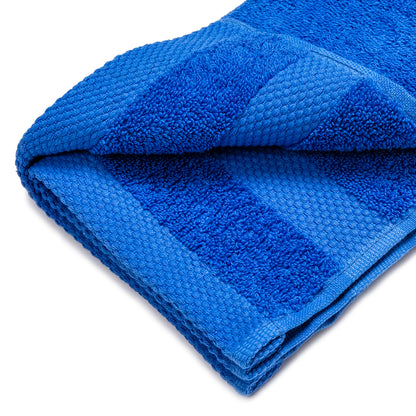 Blue towel with hanger 100% cotton 500 gr/m2