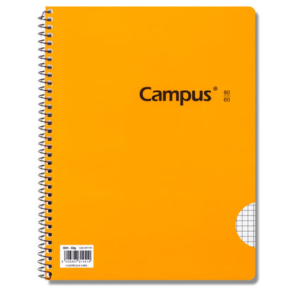 Carnet à spirale Basic Cover Campus A5+ (16 x 22 cm) 80 feuilles 60g Quadrillage 4 mm