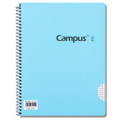 Carnet à spirale Basic Cover Campus A5+ (16 x 22 cm) 80 feuilles 60g Quadrillage 4 mm