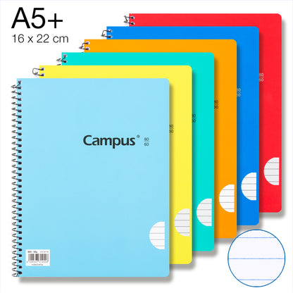 Campus-Spiral Pad A5+/Basic Cover 80 sheets 60g/Horizontal Grid