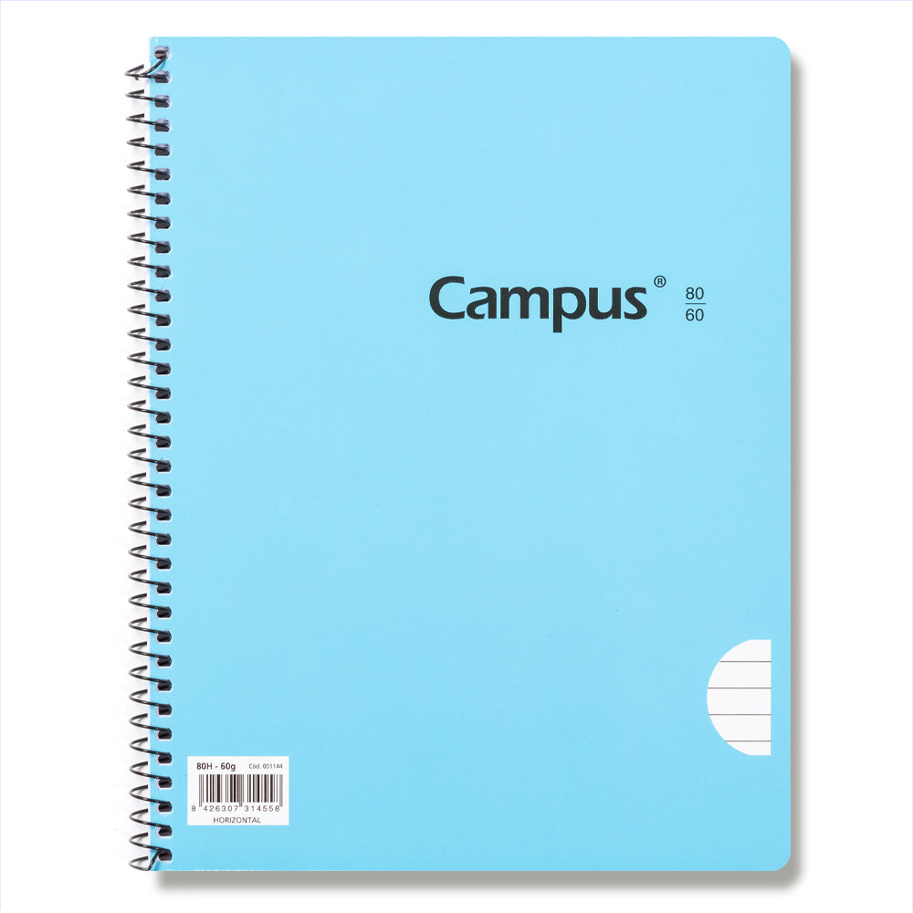 Campus-Spiral Pad A5+/Basic Cover 80 sheets 60g/Horizontal Grid