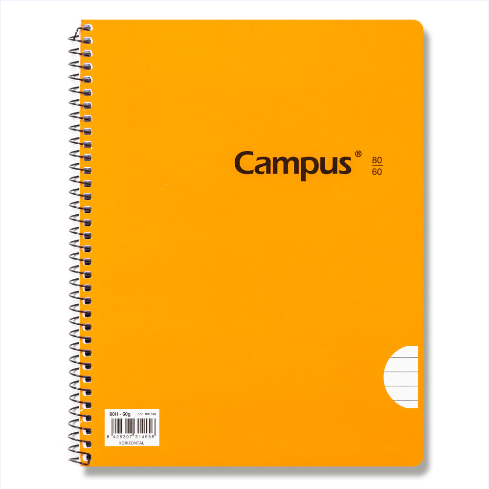 Campus-Spiral Pad A5+/Basic Cover 80 sheets 60g/Horizontal Grid