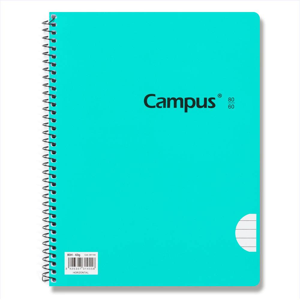 Campus-Spiral Pad A5+/Basic Cover 80 feuilles 60g/Grille horizontale