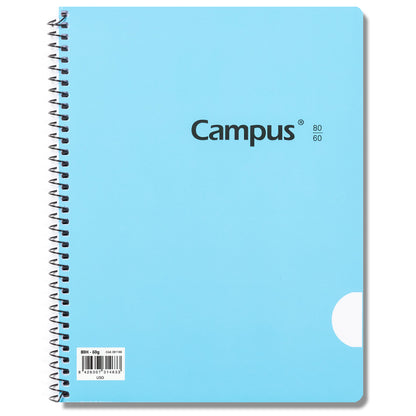 Cahier à spirale Basic Cover Campus A5+ (16 x 22 cm) 80 feuilles 60 g uni