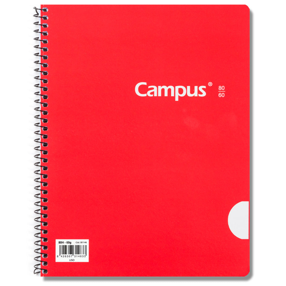 Campus Basic Cover Spiral Notebook A5+ (16 x 22 cm) 80 sheets 60g Smooth